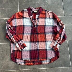 Universal Thread Plaid Shirt in Red and Purple